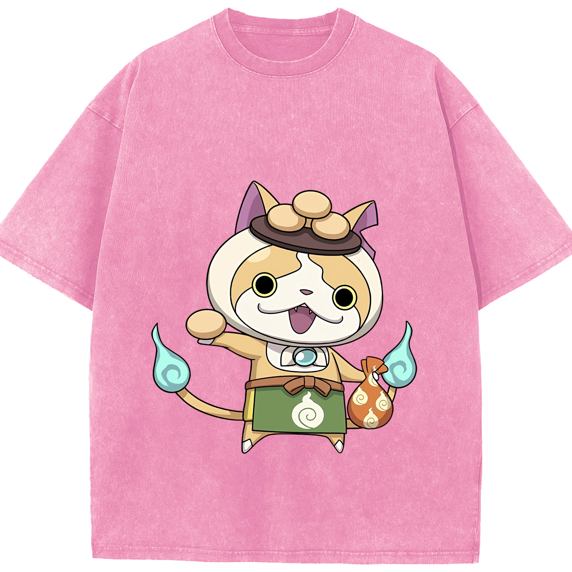（画像用） 妖怪ウォッチ Yo-kai Watch 綿100% ヴィンテージ風 半袖Tシャツ（フロントプリント）